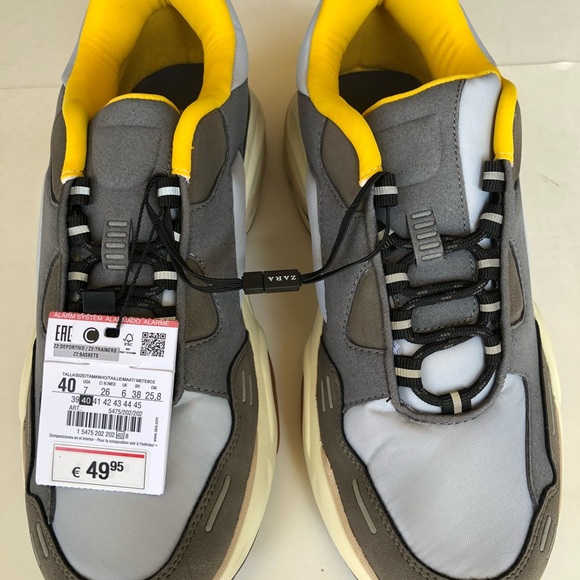 Zara Shoes Man Size 7 Running Grey New Poshmark